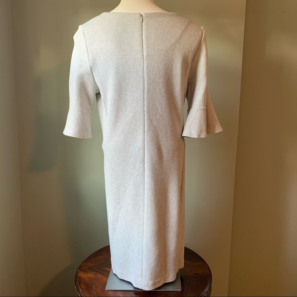 Tahari Neutral Textured Fabric Dress - Picture 4 of 6